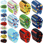 90-piece pack of kids eye patches with 9 styles