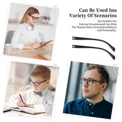 Packaging contents: temples, screws, nose pads, spacers and screwdriver