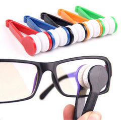 AUGEN Mini Microfiber Glasses Cleaner Brush in random colour with clip design