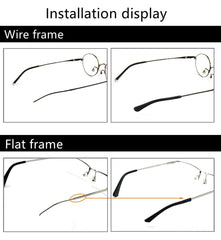 Fits metal temples from 0.8 to 1.5 mm (flat and round needles)