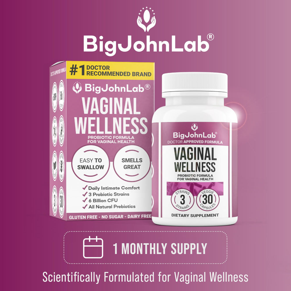 Close-up of 6B CFU probiotic capsules for feminine health