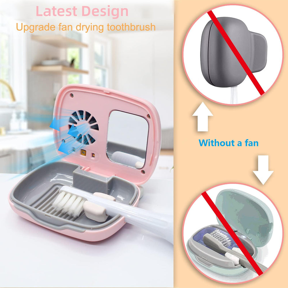 Type-C USB rechargeable portable toothbrush drying case