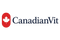 CanadianVit logo with a red oval and maple leaf on a white background