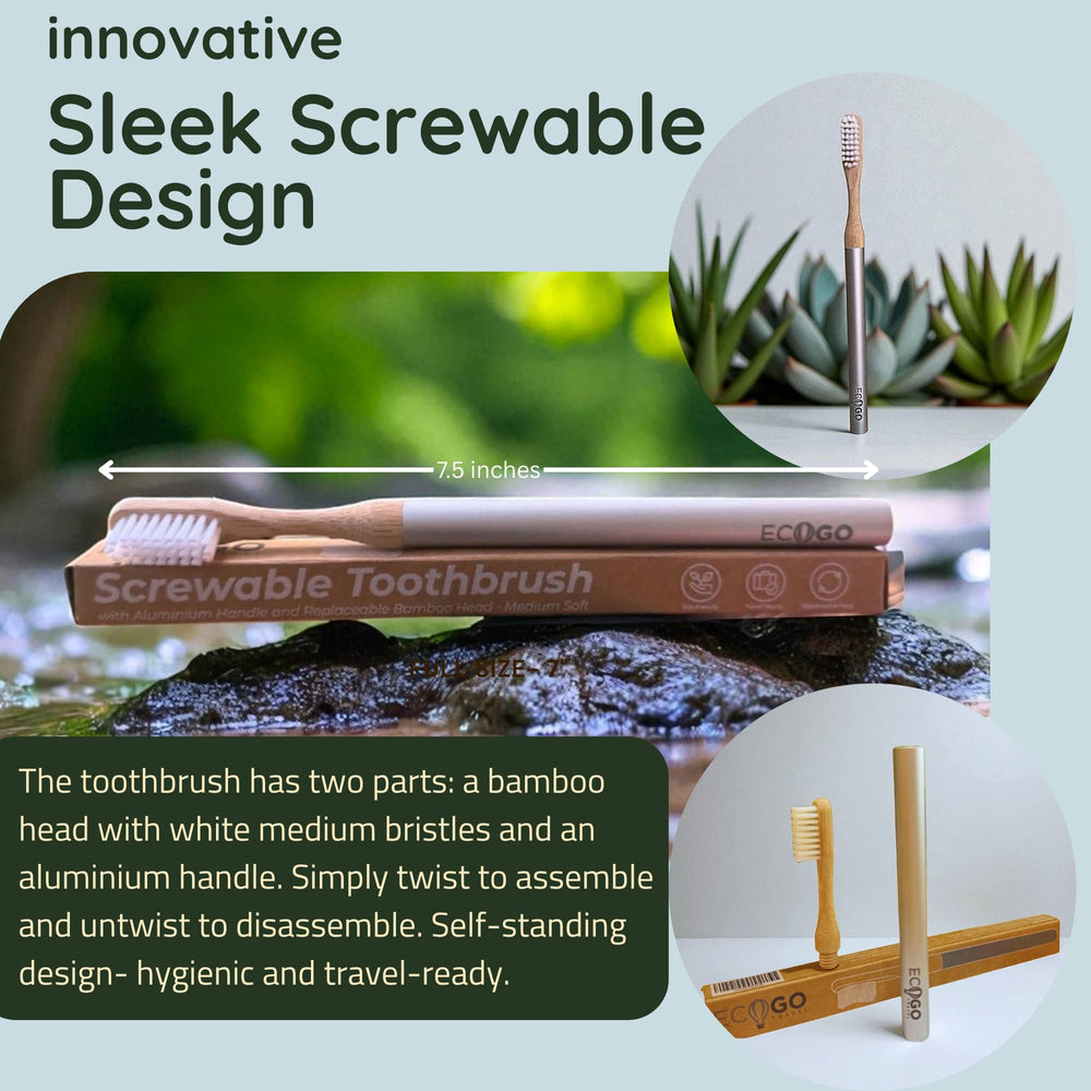 Travel-ready packaging and overview of EcoGoTravel toothbrush