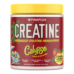 FINAFLEX Pure Creatine + CALYPSO Strawberry Lemonade bottle front 7.5 oz