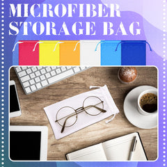 Yellow microfiber sunglasses pouch