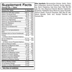 Close-up of Geritol label showing product details