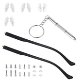 HJZHII black temple arms replacement kit - 13.5 cm length