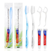 HQSLsund 200 disposable toothbrushes with toothpaste and floss picks