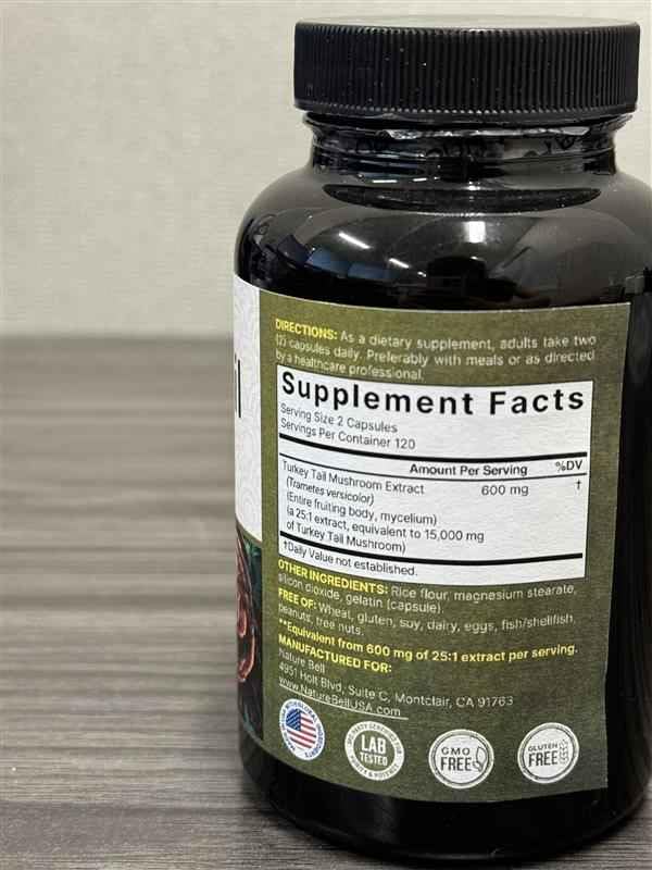 Close-up graphic of 25:1 Turkey Tail extract