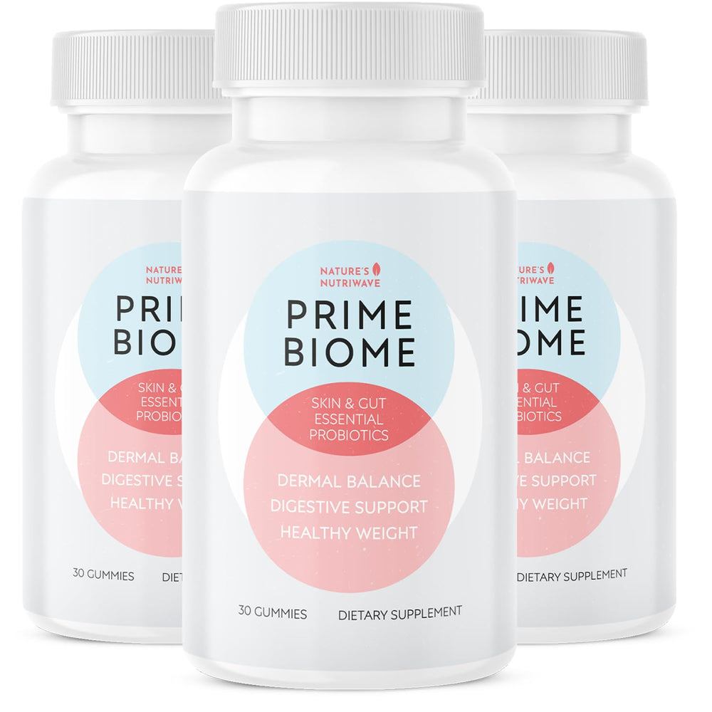 Front view of Nature’s NutriWave PrimeBiome Probiotic Gummies