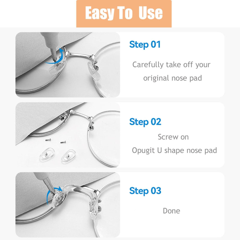 Glasses wearing silicone nose pads for comfort