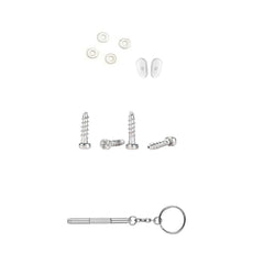 Package includes 1 pair temple arms and screwdriver