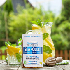 Lifestyle shot showing relaxing night routine with gummies