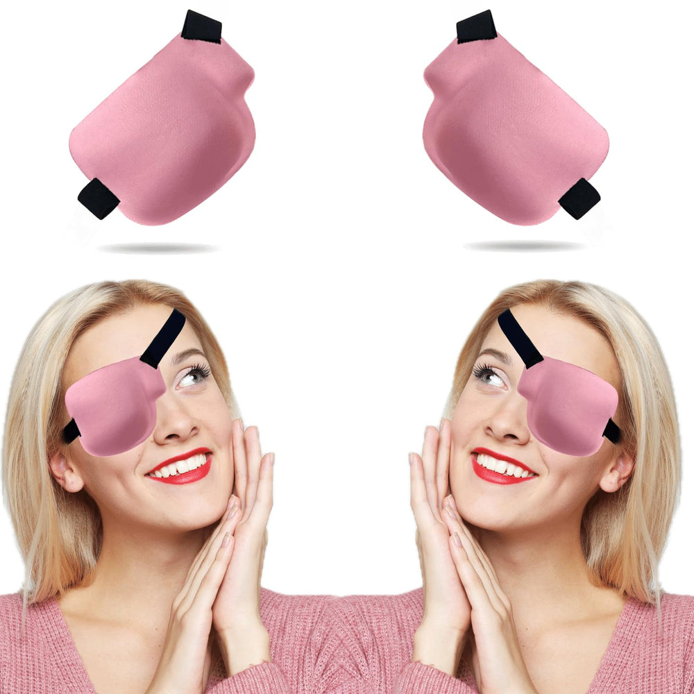Pink THSIREE 3D eye patch for left eye with soft cotton material