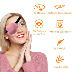 Pink THSIREE 3D eye patch for right eye with soft cotton material