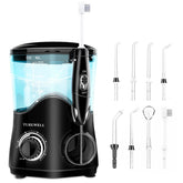 Front view of TUREWELL FC162 Water Flosser in black