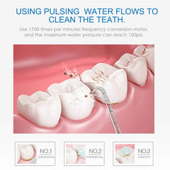Tongue cleaner close-up with tips for dental water flosser