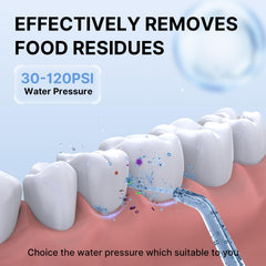 Close-up of 310 ml water tank on TUREWELL flosser
