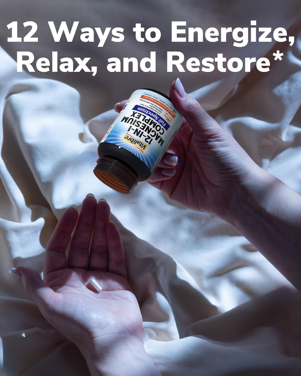 Image representing sleep, energy, heart, bones, and gut support