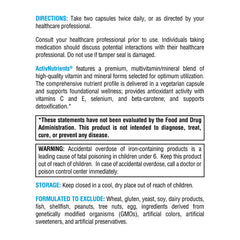 Product packaging with listed exclusions on the label