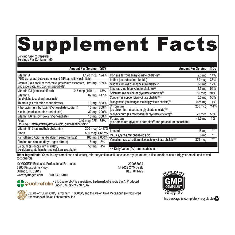 Chelated minerals and methyl B12 in the ActivNutrients blend