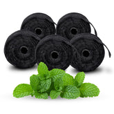 Xlent expandable charcoal dental floss with mint flavor and xylitol