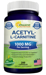 aSquared Nutrition Acetyl L-Carnitine 1000mg bottle label