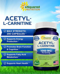 Per serving 1000mg Acetyl L-Carnitine dosage information