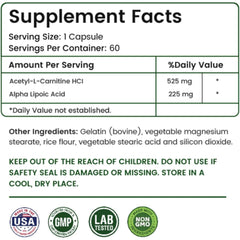 Acetyl-L-Carnitine HCl capsules for energy