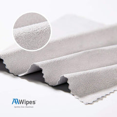 Black AAwipes microfiber cloth for eyeglasses, 5x5 inches, 100 pieces