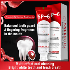 Whitening and enamel strengthening with SP-6 Probiotic Toothpaste