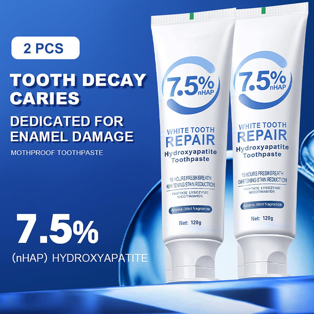 Hero image showing Abading hydroxyapatite toothpaste collection