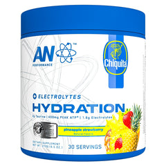 ABE All Black Everything ANP electrolyte strawberry pineapple pour for workout hydration and refreshment.