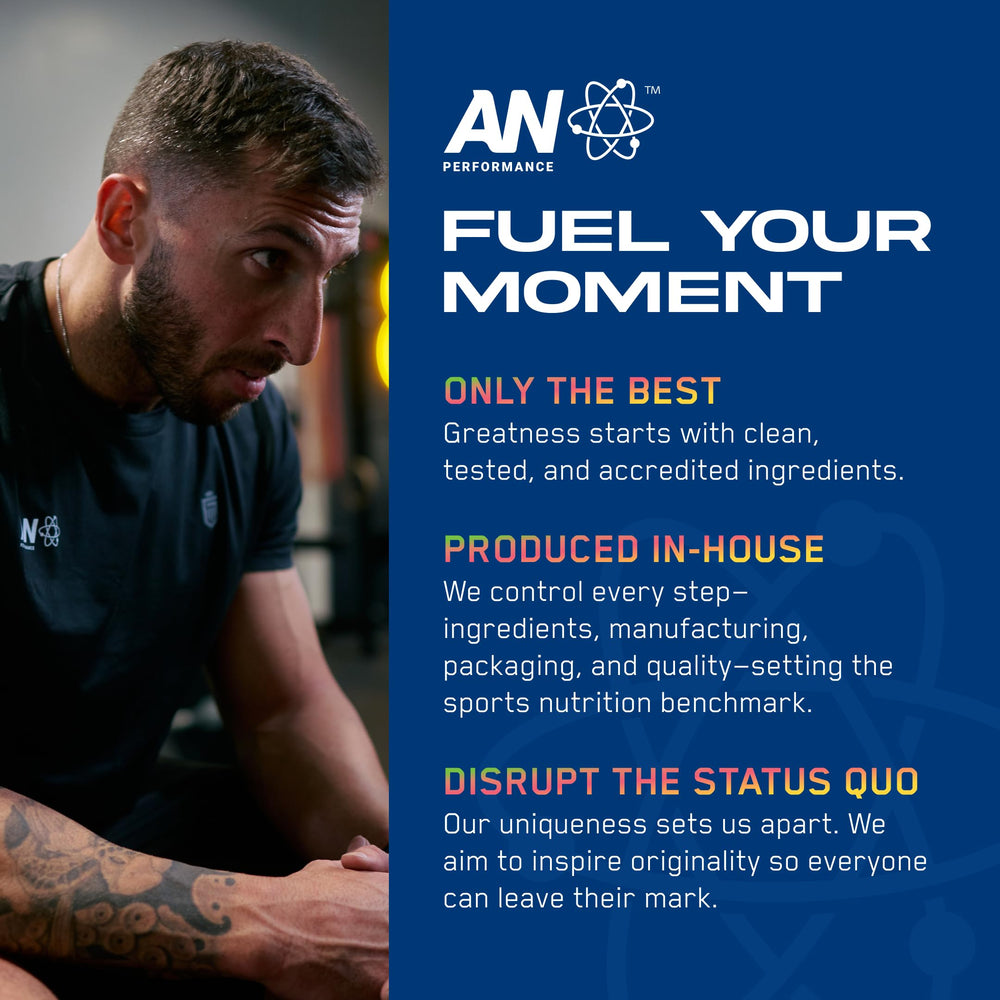 ABE AN Performance Peach Mango serving setup for on-the-go energy