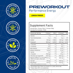 ABE AN Performance scoop dissolving in water for Lemon Freeze energy