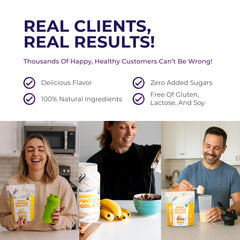 About Time Casein Chocolate glass with shake hints at foam-free texture.