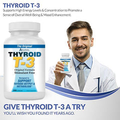 Packaging box and bottle of Absolute Nutrition Thyroid T-3 Support