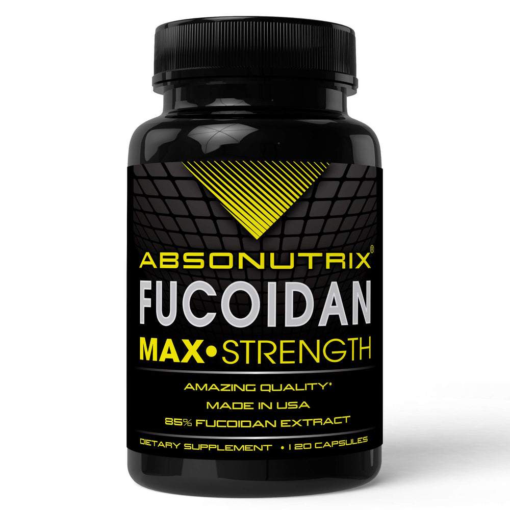 Front view of Absonutrix Fucoidan Laminaria Japonica 120 capsules bottle