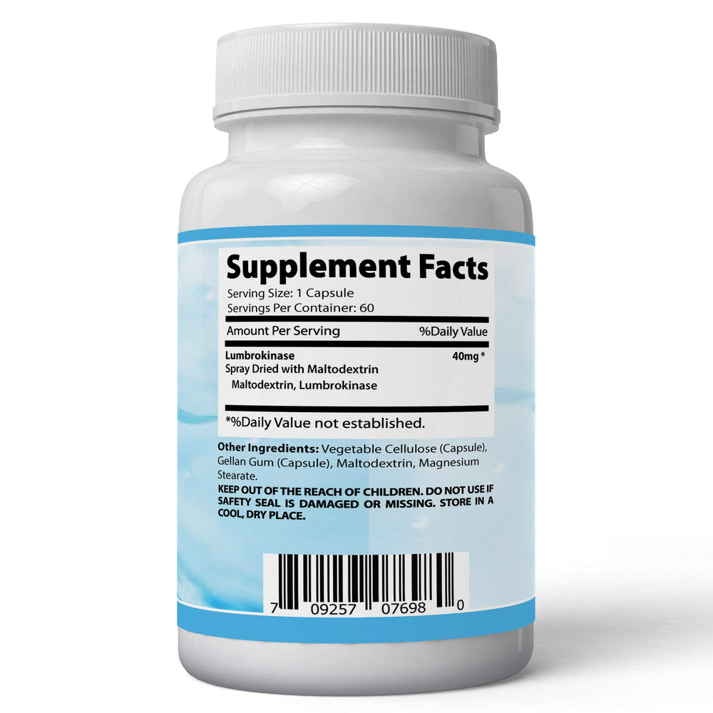 All natural Absonutrix Lumbrokinase 40 mg heart health support