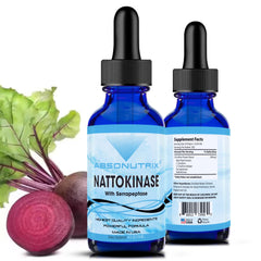 Absonutrix nattokinase-serrapeptase liquid drops bottle front