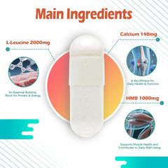 Bottle of ABYSSUS HMB L-Leucine 3000mg