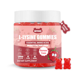 ABYSSUS L-Lysine 1000mg Gummies for Women Raspberry flavor bottle