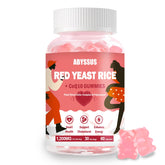 ABYSSUS Red Yeast Rice 1200mg Gummies with CoQ10 bottle and label close-up