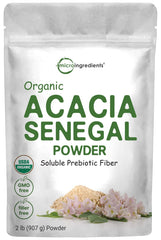 Package of Micro Ingredients Organic Acacia Senegal fiber powder, 2 lb