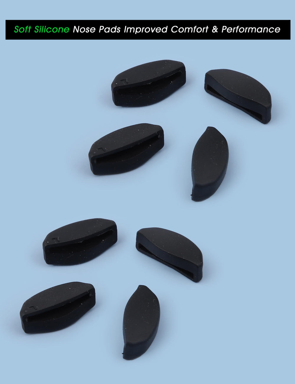 Close-up of Acefrog nose pads for Frogskins OO9284/OO9503 – side angle