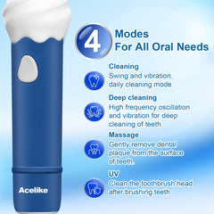 Two high-quality brush heads included for kids