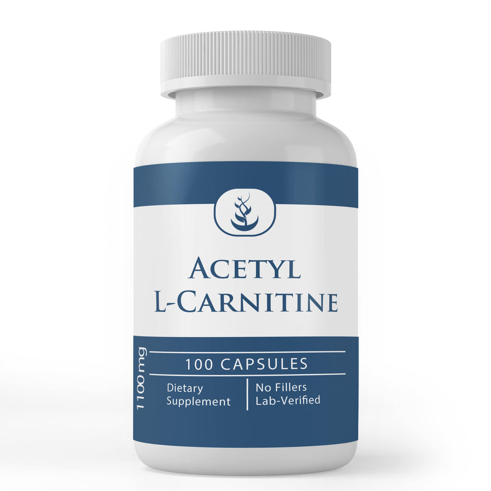 Pure Original Acetyl L-Carnitine 100 capsules bottle – front view