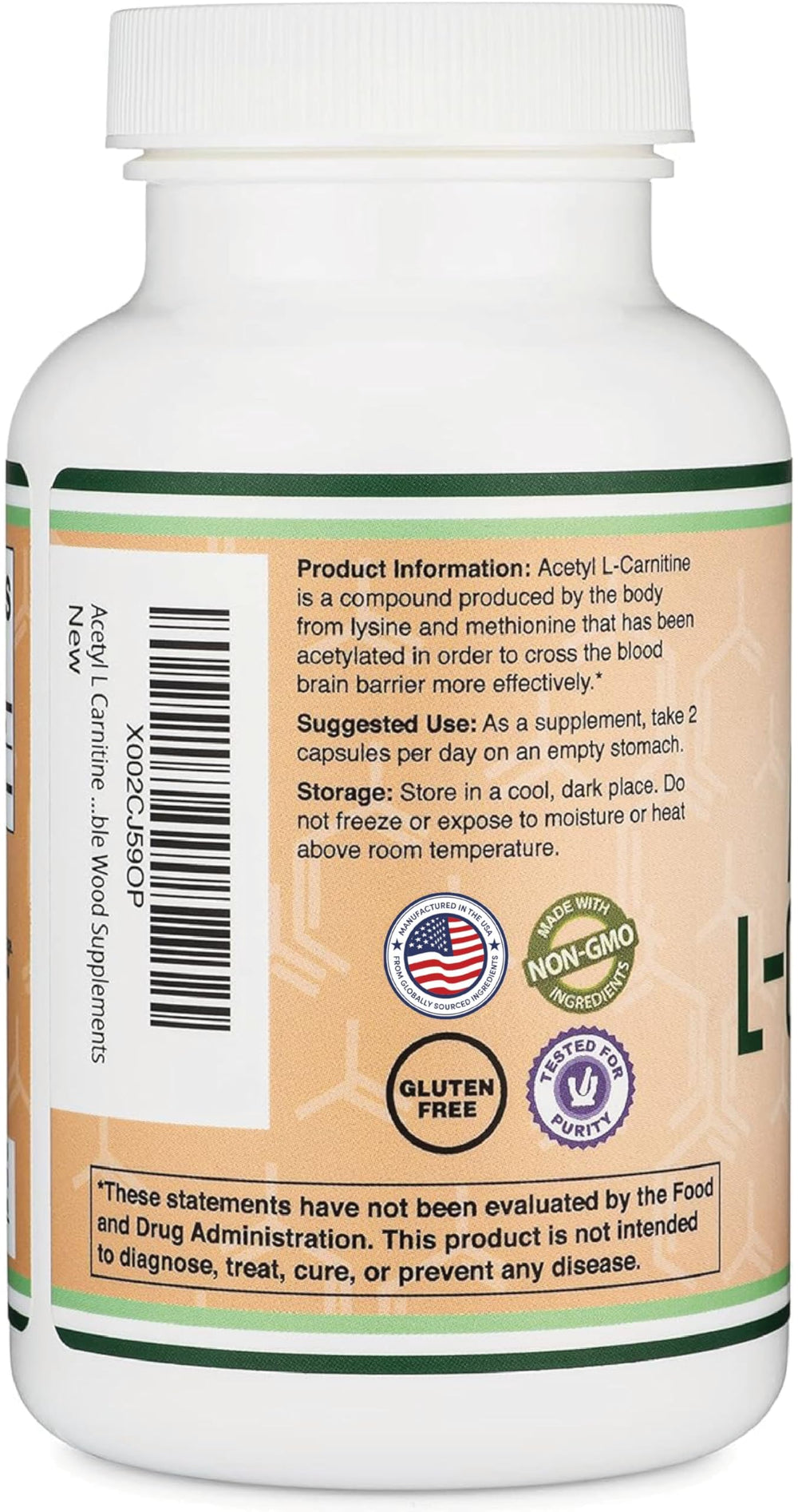 Capsules in bottle close-up