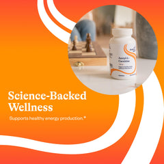 Bottle cap with Seeking Health branding and capsule view